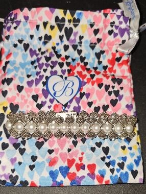 Brighton Alcazar Pearl Heart Stretch Bracelet